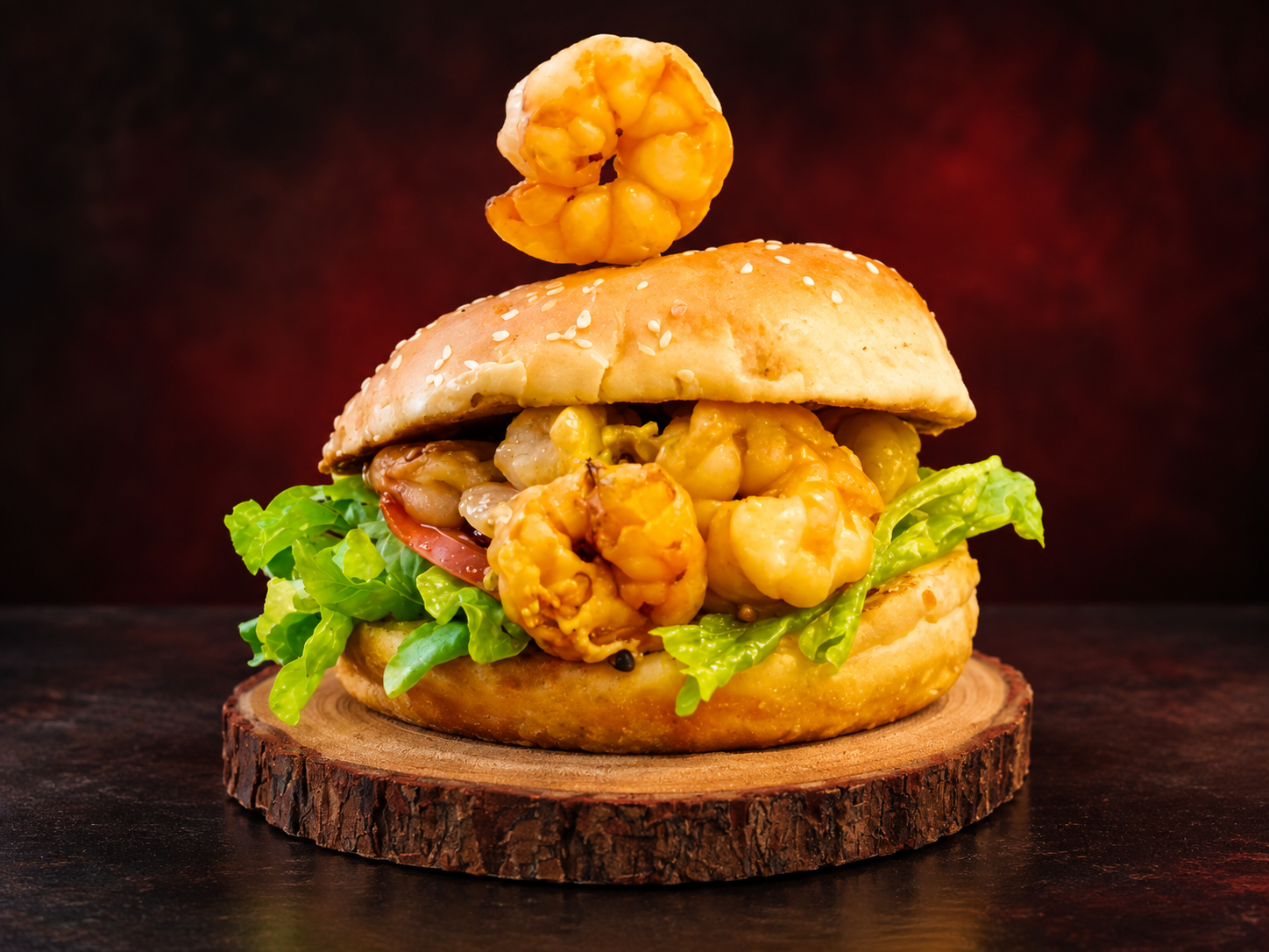Natto Burger, hamburguesa de camarón