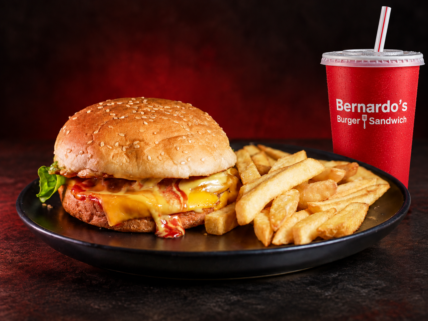 Hamburguesa Bernardo's Classic con papas